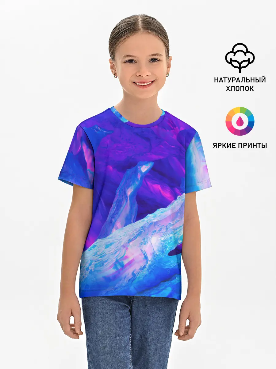 Детская базовая футболка / ЛЕДЯНОЙ НЕОН