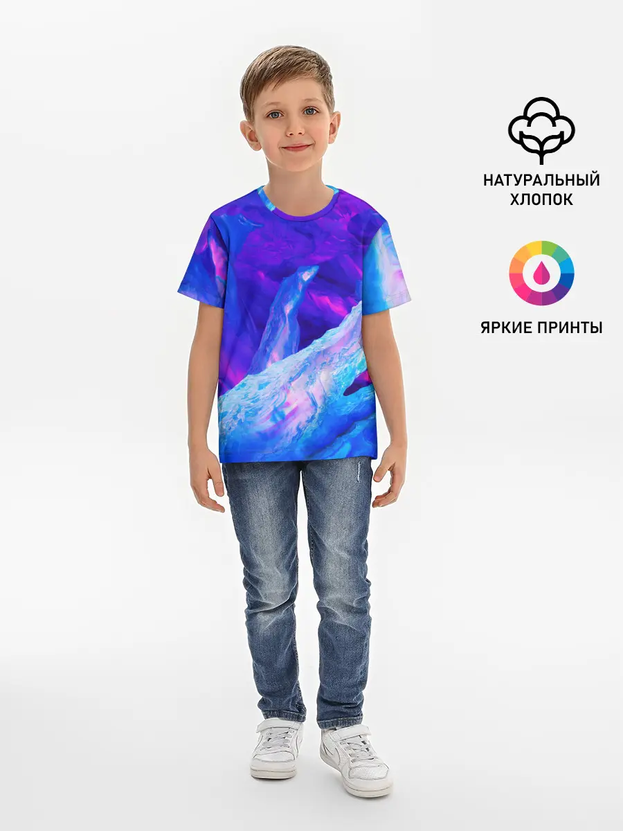 Детская базовая футболка / ЛЕДЯНОЙ НЕОН
