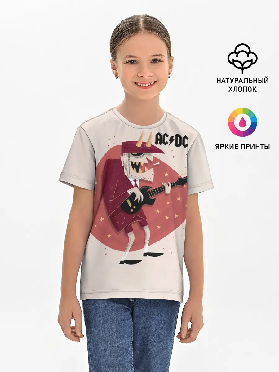 Детская базовая футболка / Ангус Янг AC/DC