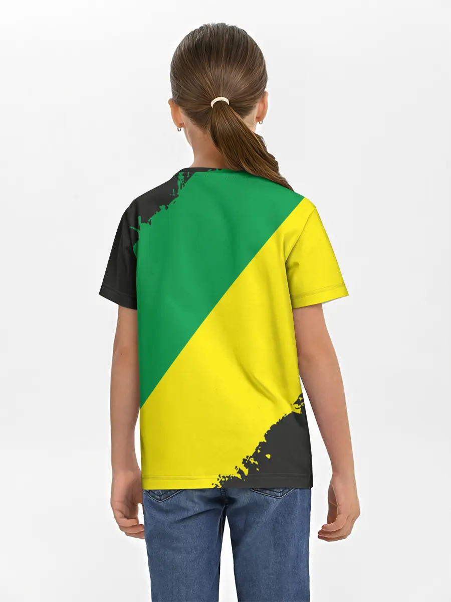 Детская базовая футболка / JDM GREEN YELLOW LOGO