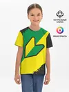 Детская базовая футболка / JDM GREEN YELLOW LOGO