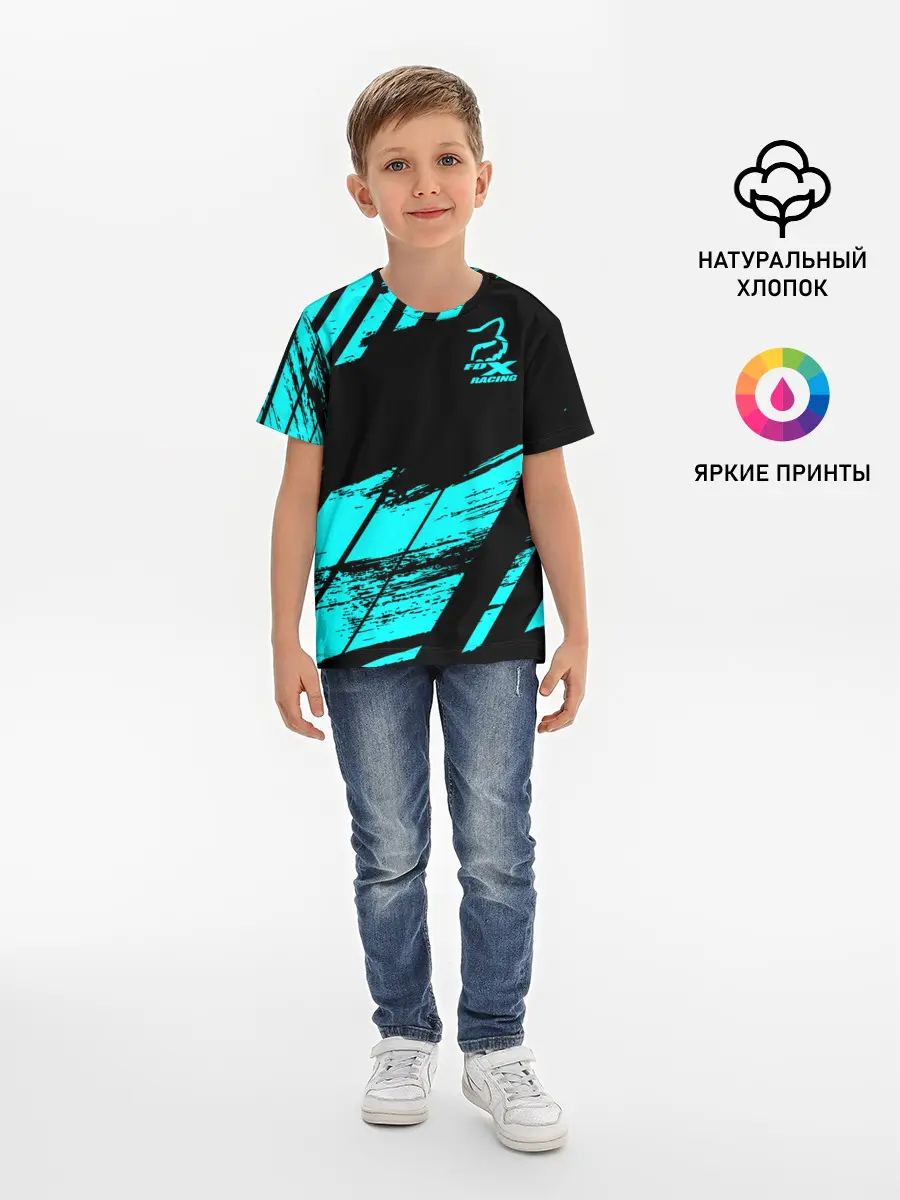 Детская базовая футболка / Форма для мотокросса FOX