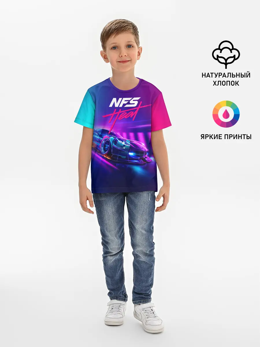 Детская базовая футболка / NEED FOR SPEED - HEAT