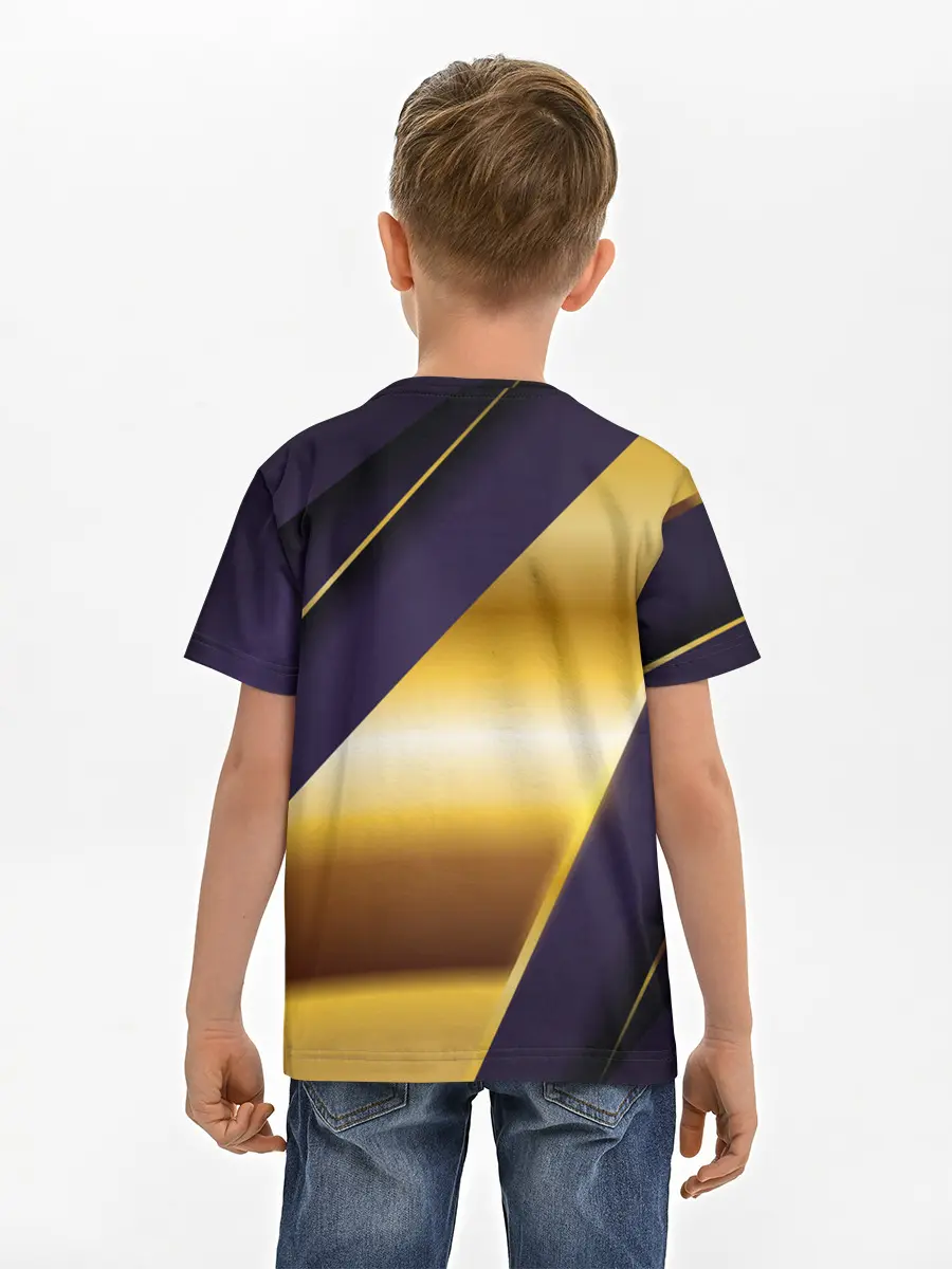 Детская базовая футболка / 3D luxury золото