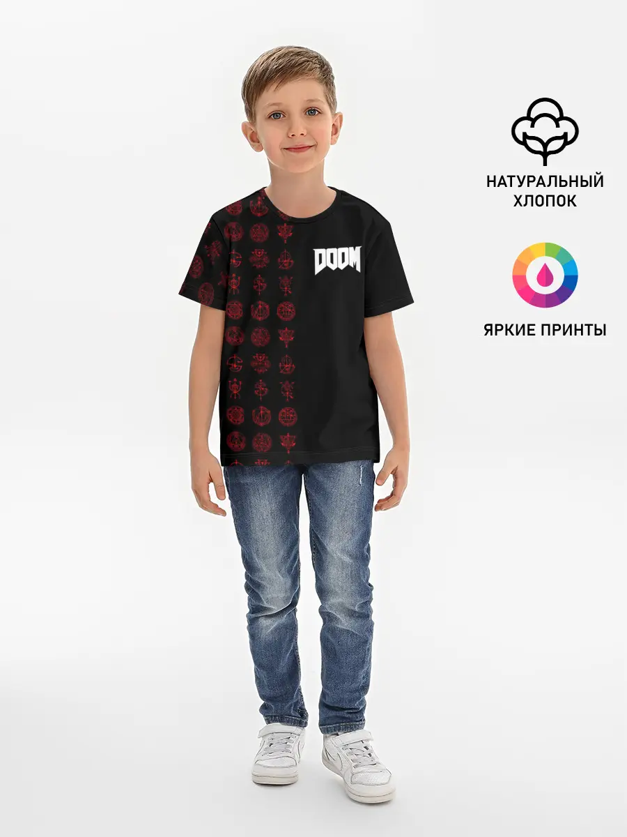 Детская базовая футболка / DOOM - Руны