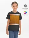 Детская базовая футболка / 3d gold / black