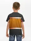 Детская базовая футболка / 3d gold / black