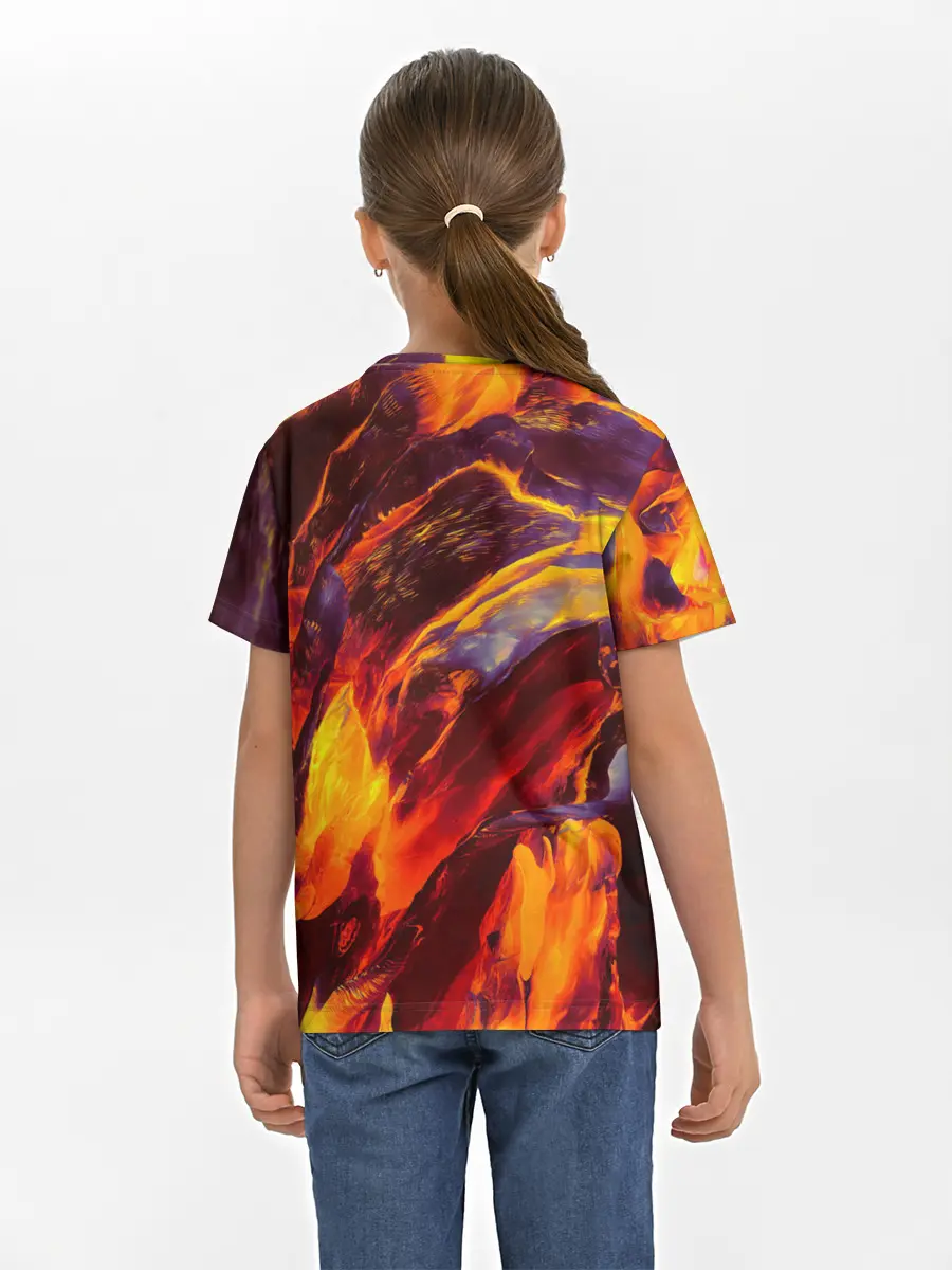 Детская базовая футболка / ОГНЕННЫЙ ГРАНЖ | FIRE GRUNGE