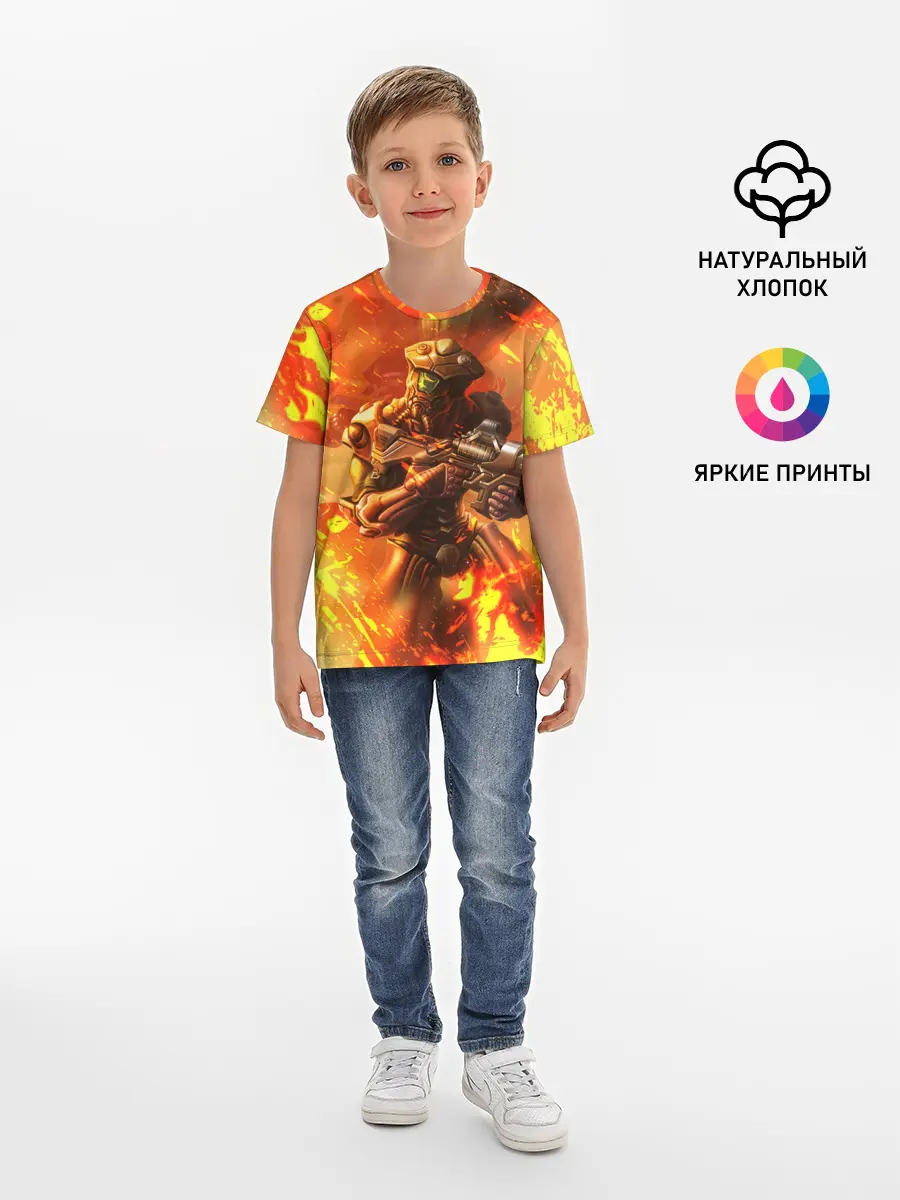 Детская базовая футболка / Doom ART