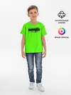 Детская базовая футболка / Гранж зеленый