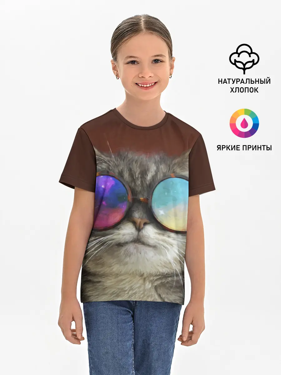 Детская базовая футболка / котейки