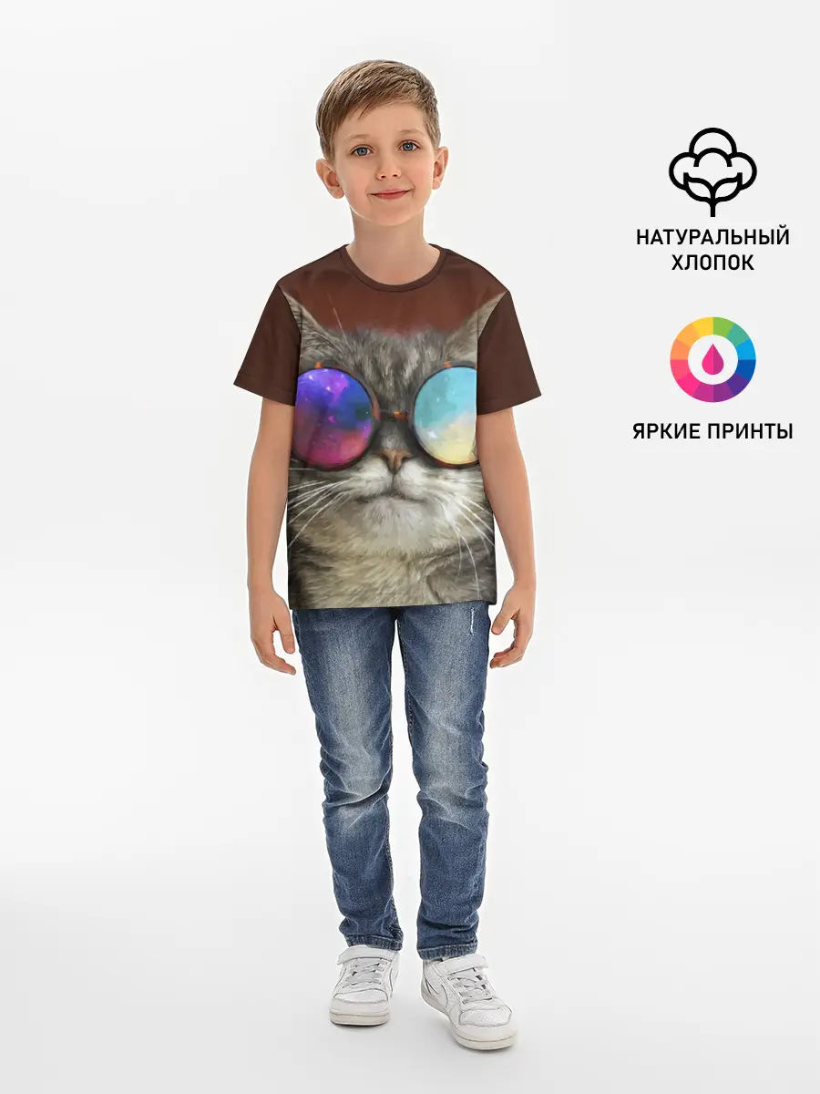 Детская базовая футболка / котейки