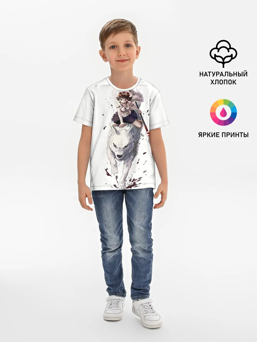 Детская базовая футболка / Принцесса Мононоке