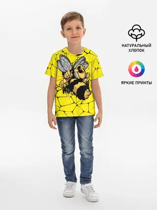 Детская базовая футболка / Дикая пчела