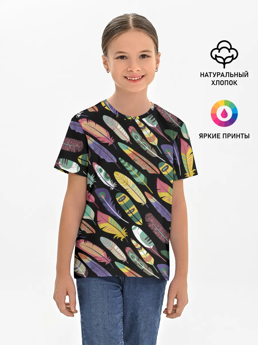 Детская базовая футболка / Feathers 2022