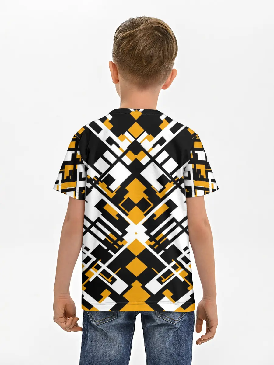 Детская базовая футболка / КИБЕРПАНК,ФАНТАСТИКА,ГЕОМЕТРИЯ