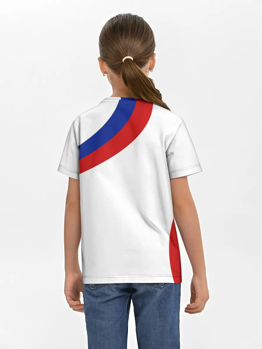Детская базовая футболка / Россия Триколор