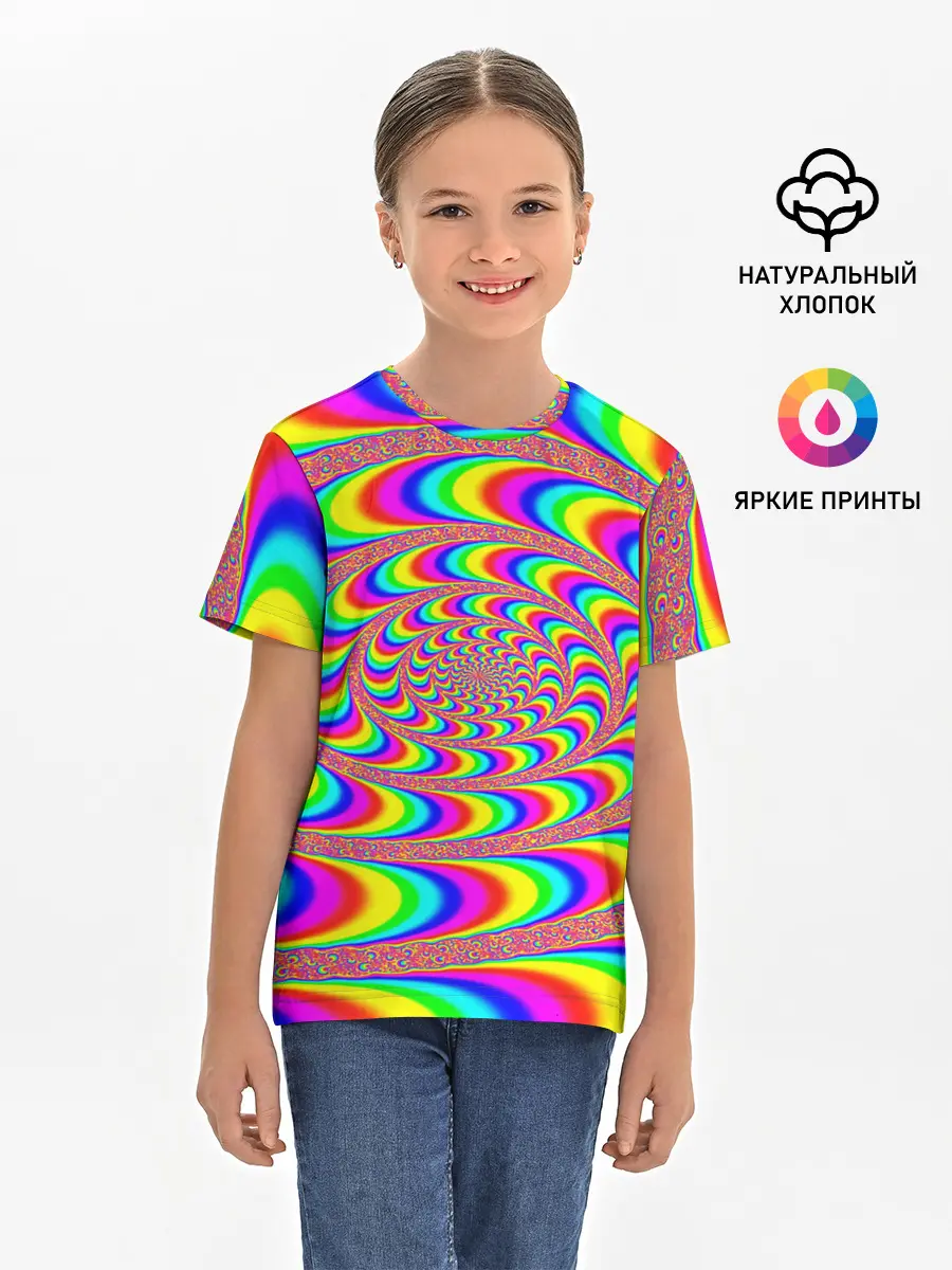 Детская базовая футболка / Оптическая текстура