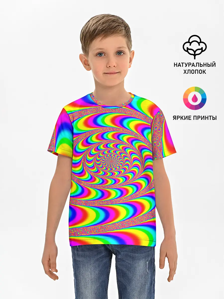 Детская базовая футболка / Оптическая текстура