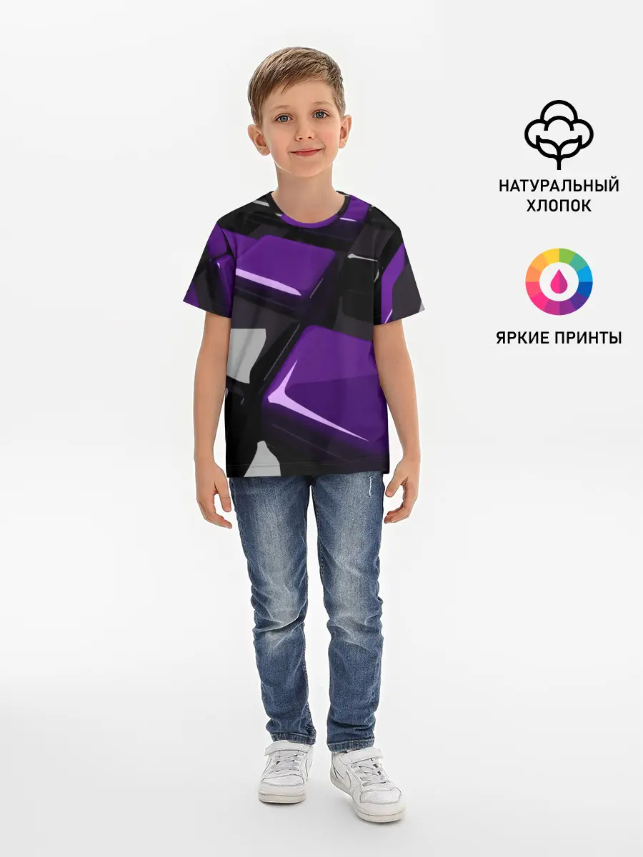 Детская базовая футболка / НЕОНОВАЯ ГЕОМЕТРИЯ