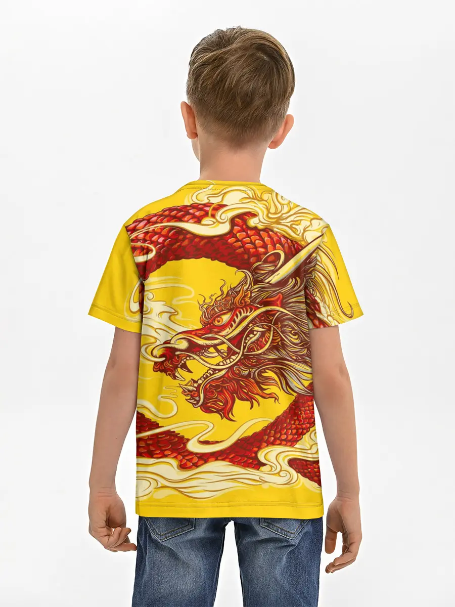Детская базовая футболка / Китайский Дракон, China Dragon