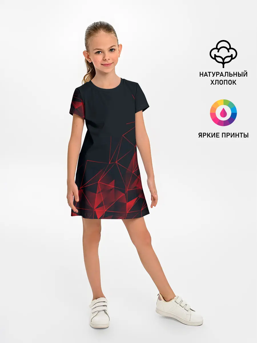Детское платье / RED STRIPES | КРАСНАЯ ГЕОМЕТРИЯ