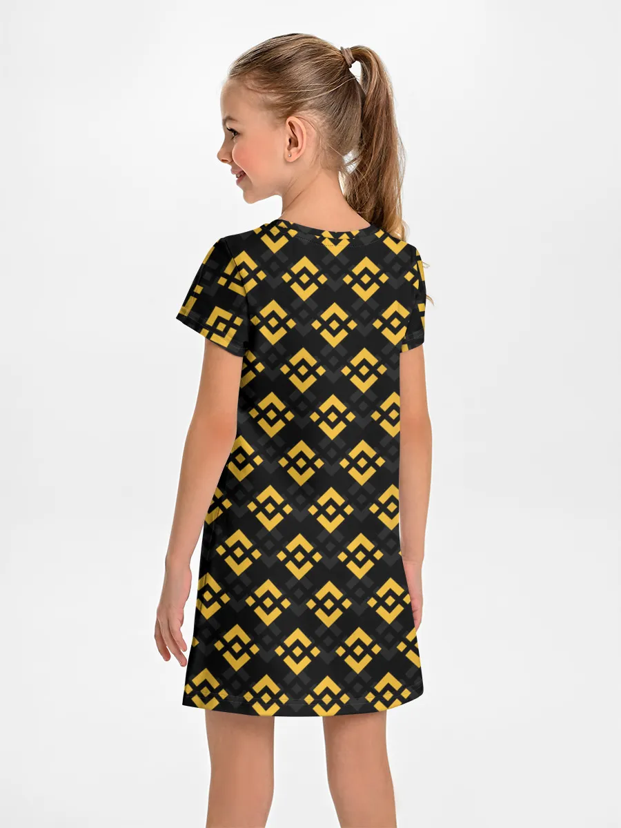 Детское платье / ЭМБЛЕМА БИНАНС ПАТТЕРН BINANCE