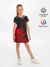 Детское платье / ЧЁРНО КРАСНЫЕ КРАСКИ | RED BLACK STRIPES