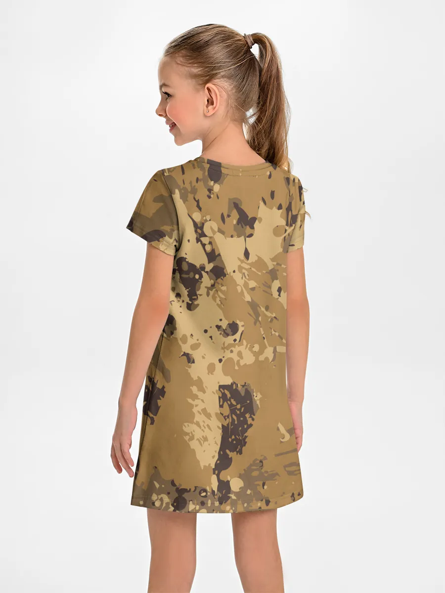 Детское платье / КАМУФЛЯЖ BLUE
