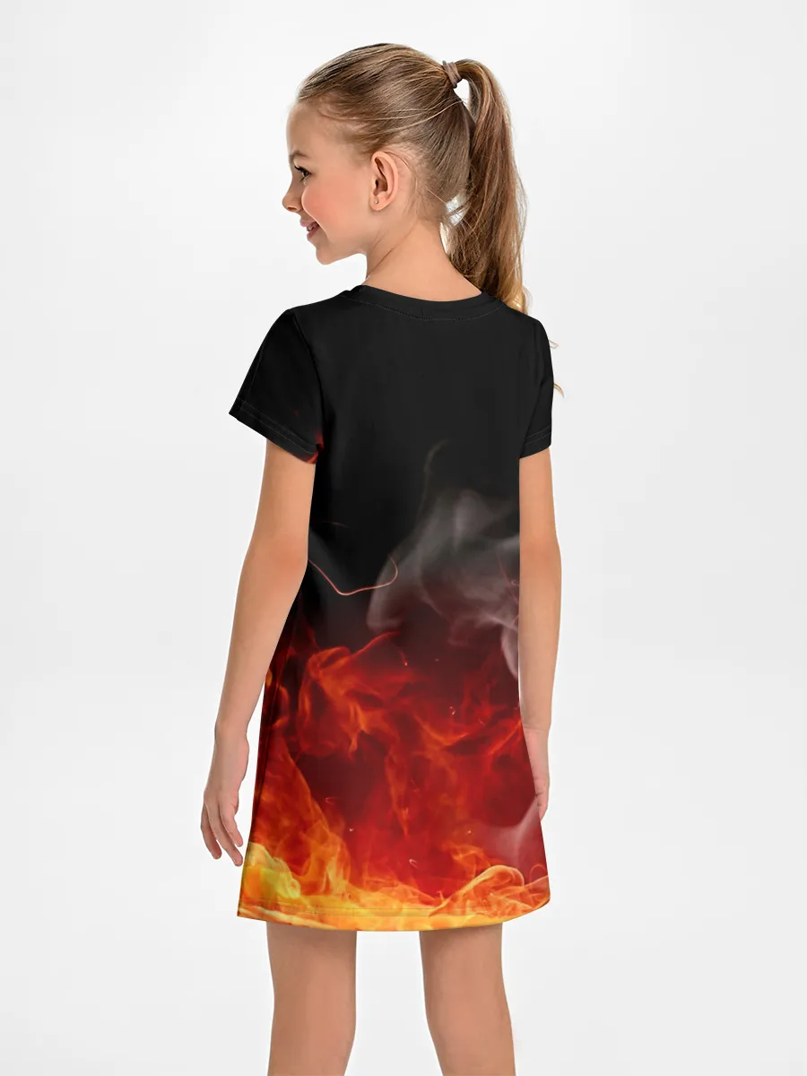 Детское платье / Аста в маске огонь и пламя