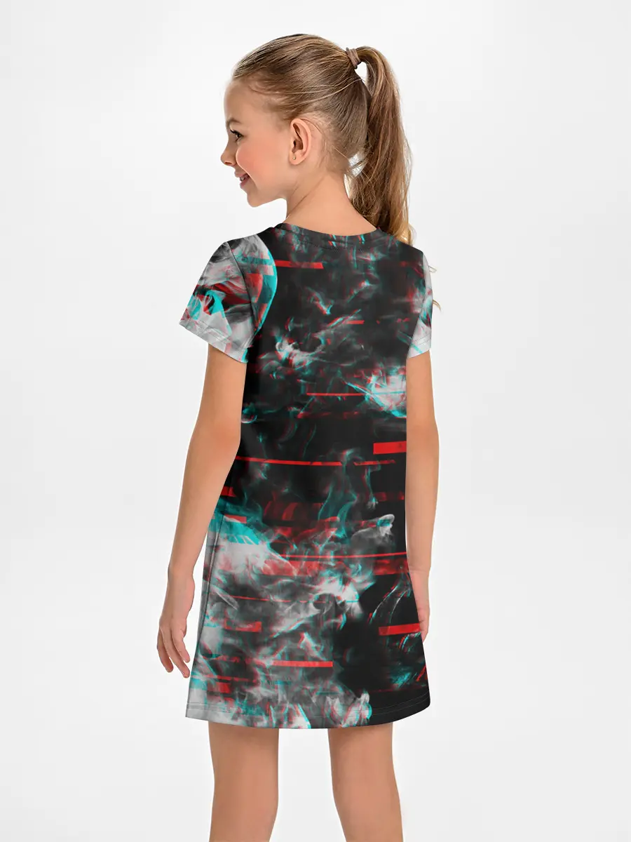 Детское платье / White flame glitch