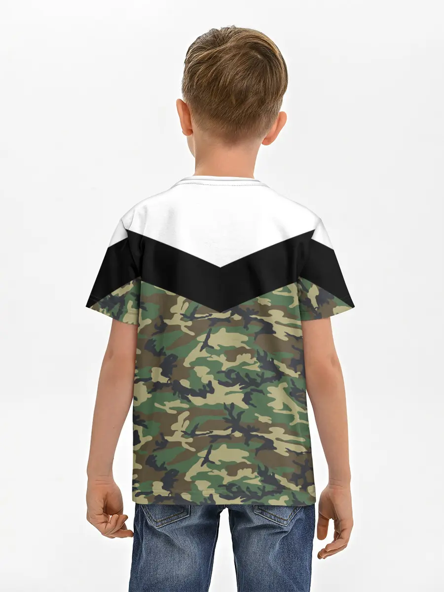 Детская базовая футболка / Россия камуфляж