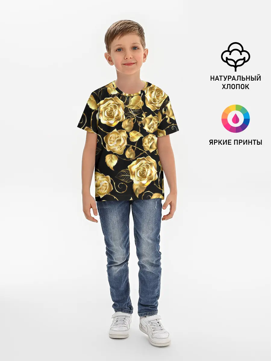 Детская базовая футболка / Golden Roses