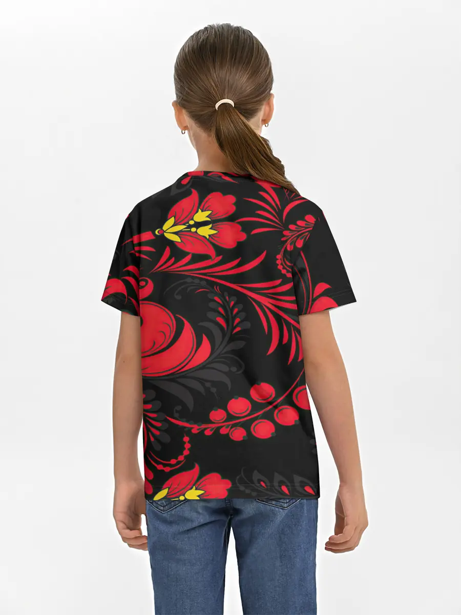 Детская базовая футболка / Хохлома