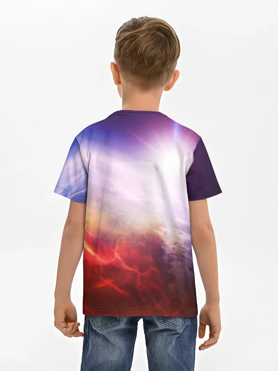 Детская базовая футболка / Звезды в неоне