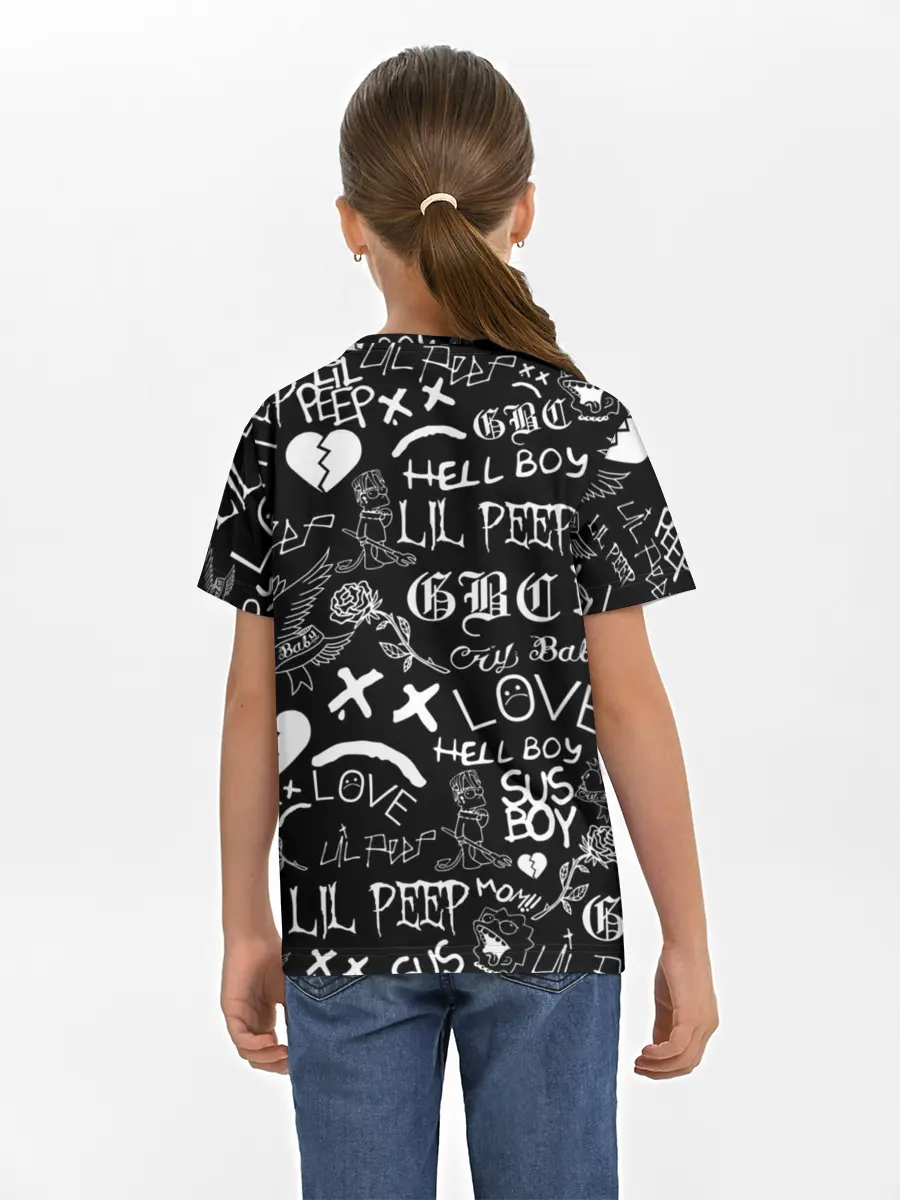 Детская базовая футболка / LIL PEEP LOGOBOMBING | ЛИЛ ПИП