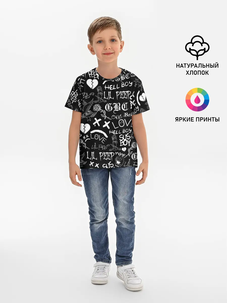 Детская базовая футболка / LIL PEEP LOGOBOMBING | ЛИЛ ПИП