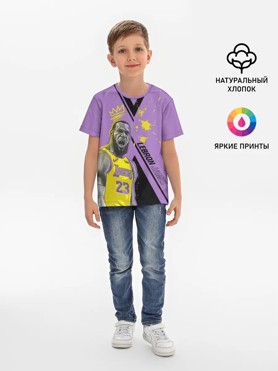 Детская базовая футболка / леброн джеймс