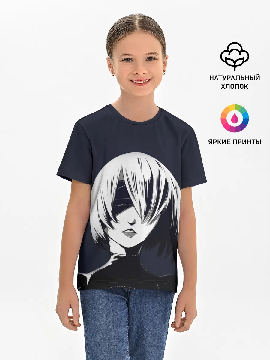 Детская базовая футболка / Nier Automata | 2B