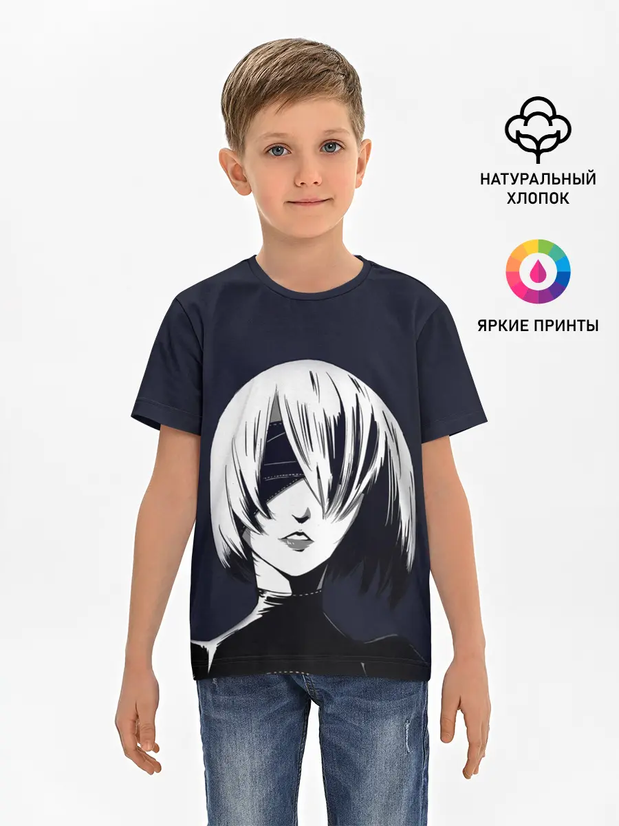 Детская базовая футболка / Nier Automata | 2B