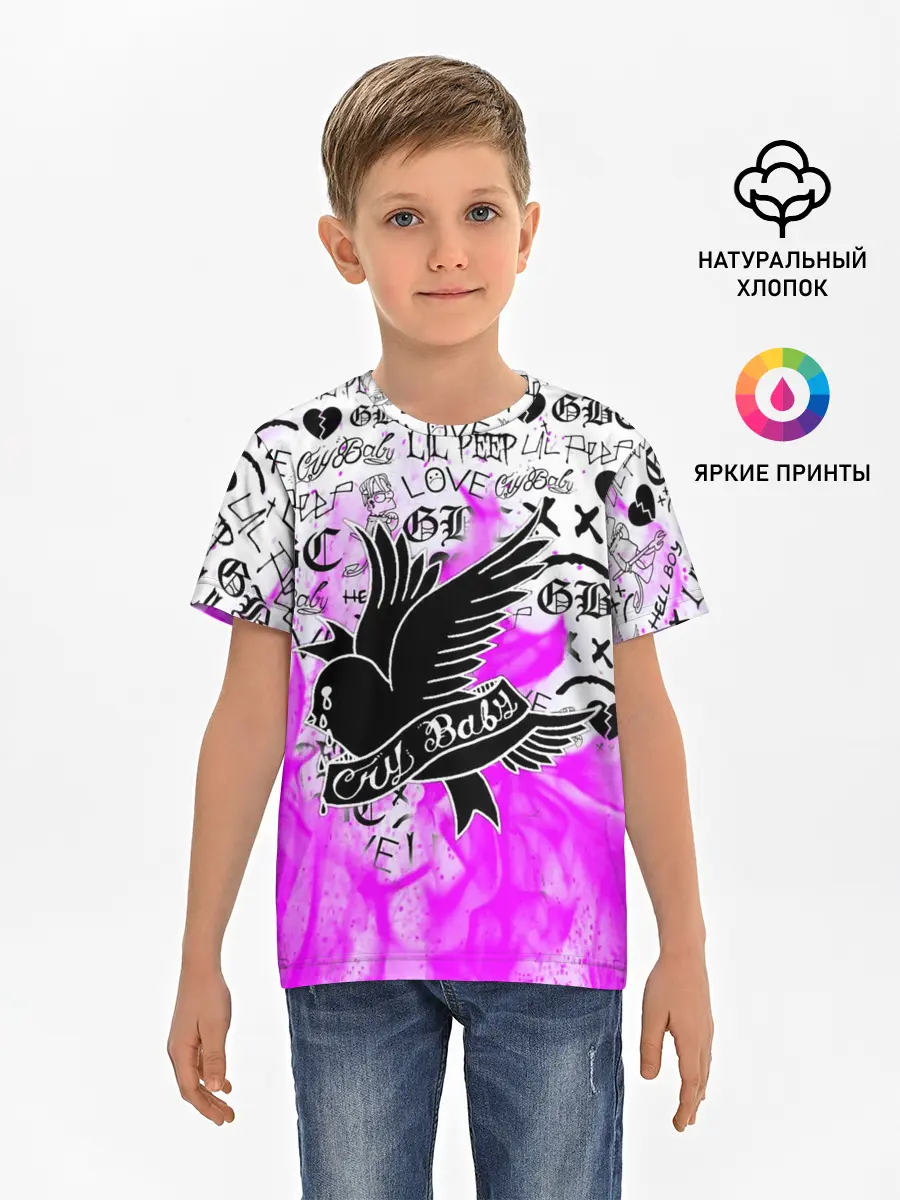 Детская базовая футболка / CRY BABY LIL PEEP
