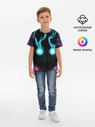 Детская базовая футболка / Mob psycho 100 power