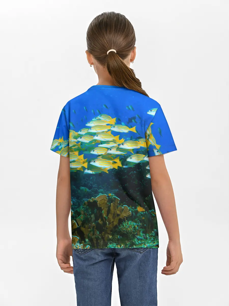 Детская базовая футболка / Коралловые рыбки