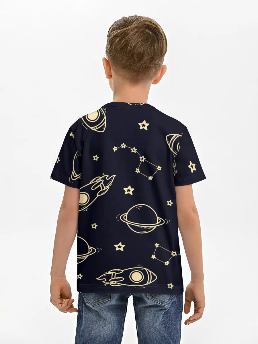 Детская базовая футболка / космос