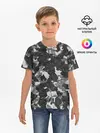 Детская базовая футболка / Gray Camouflage