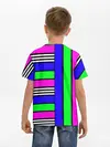 Детская базовая футболка / Полосатый яркий летний узор