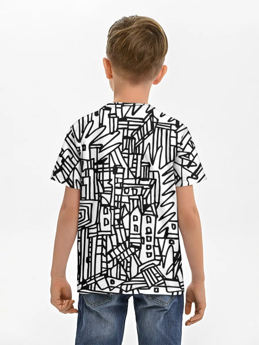 Детская базовая футболка / Городской скетч