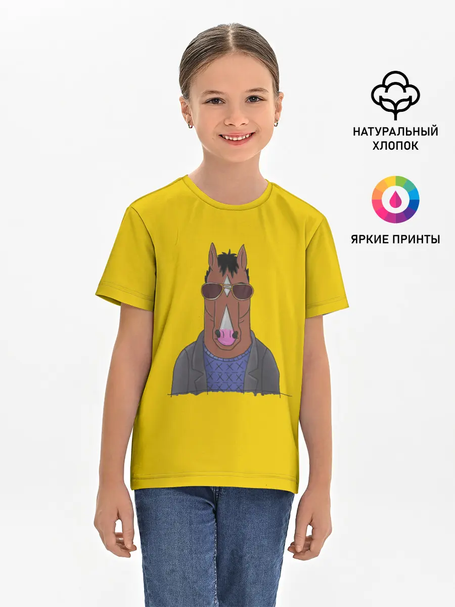 Детская базовая футболка / Конь БоДжек