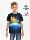 Детская базовая футболка / Лунный корги | Space Corgi