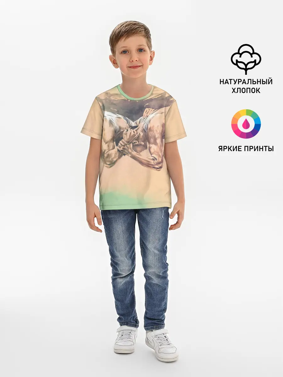 Детская базовая футболка / Борьба